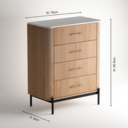 Windsor 4 Drawers Chest - Natural