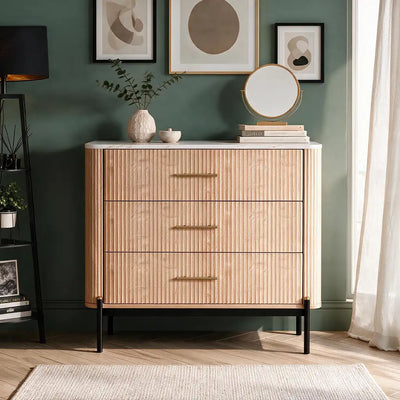 Windsor 3 Drawers Chest  - Natural