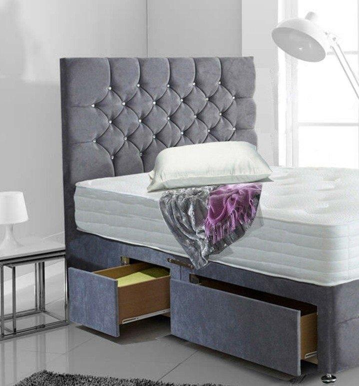 Suva Chesterfield Floor Standing Velvet Headboard